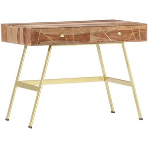 Schreibtisch mit Schubladen 100×55×75 cm Massivholz Palisander