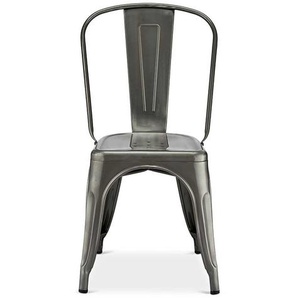 Esstisch Stühle in Silberfarben Stahl (4er Set)