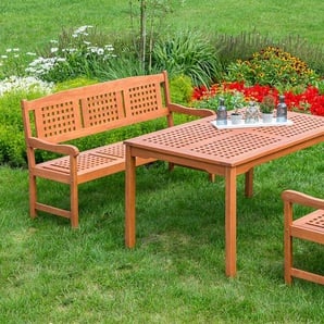 Garten-Essgruppe MERXX Lima Sitzmöbel-Sets braun (holzfarben) Gartenmöbel-Sets
