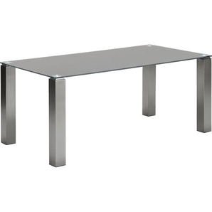 Esstisch NIEHOFF SITZMÖBEL Multitop Tische Gr. B/H/T: 160 cm x 76 cm x 90 cm, beige (glas taupe) Esstische rechteckig Tisch Glasplatte in taupe oder weiß, 5 Breiten