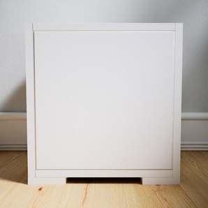 Lowboard Weiß - Designer-TV-Board: Türen in Weiß - Hochwertige Materialien - 41 x 42 x 34 cm, Komplett anpassbar