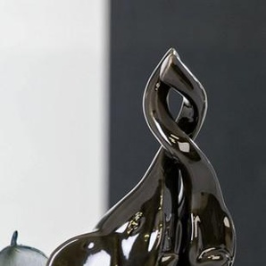Figur Elefanten-Paar Lamour Skulptur Keramik schwarz Elefant