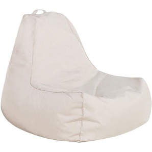 Sitzsack Beige 75 x 100 cm Tropf Design Komfortable Sitzfläche antiallergische Füllung Praktische Tasche Leicht