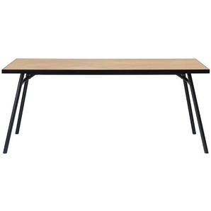 Esszimmer Tisch in Schwarz und Eiche Furnier 75 cm hoch