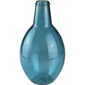 Bodenvase AM DESIGN Vasen Gr. B/H/T: 20,00 cm x 38,00 cm x 20,00 cm, blau Bodenvasen mundgelasen, Höhe 38 cm