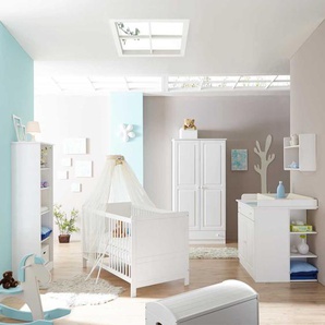 Babyzimmermöbel Set in Weiß schlicht (fünfteilig)