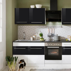 HELD MÖBEL Küchenzeile Trient, ohne E-Geräte, Breite 210 cm B: schwarz-weiß Küchenzeilen Elektrogeräte -blöcke Küchenmöbel