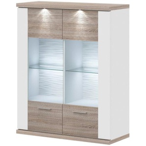 uno Hängevitrine   Titan ¦ holzfarben