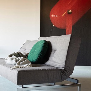 Klappsofa Splitback Innovation Living silber, Designer Per Weiss, 79x210x90 cm