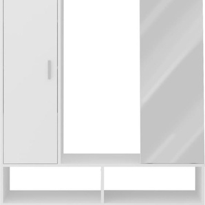 Kompaktgarderobe FMD Auma Schränke Gr. B/H/T: 105 cm x 151,2 cm x 39,7 cm, 1 St., weiß Kompaktgarderoben Breite 105 cm