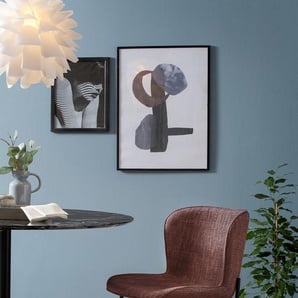 Esszimmerstuhl SALESFEVER Stühle Gr. B/H/T: 48 cm x 79 cm x 56 cm, 2 St., Struktur (100% Polyester) Strukturoptik, Metall, rot (rot, schwarz, schwarz) Esszimmerstühle Stühle