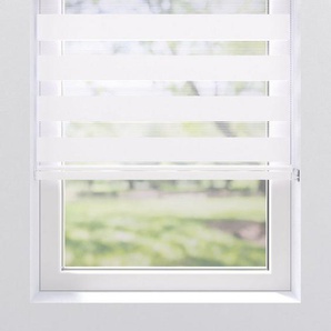 Doppelrollo »Greta«, my home, Lichtschutz, ohne Bohren, freihängend, Klemmträger mit Feststellschraube, mit Kassette, Befestigung mit Klemmträgern