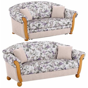 Home affaire Polstergarnitur Milano, (2-tlg), 2-Sitzer und 3-Sitzer