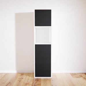 Aktenregal Schwarz - Flexibles Büroregal: Türen in Schwarz - Hochwertige Materialien - 41 x 156 x 34 cm, konfigurierbar