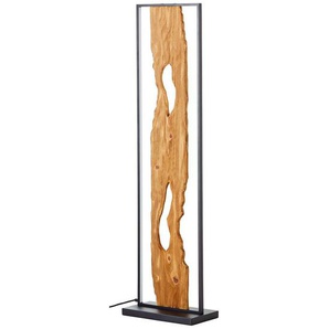 Brilliant Leuchten LED Stehlampe Chaumont, LED fest integriert, Warmweiß, Höhe 120 cm, 2300 lm, Aluminium/Metall/Holz, schwarz/holz