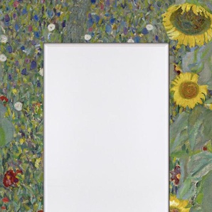 Dekospiegel HOME AFFAIRE Klimt, G.: Garten mit Sonnenblumen Spiegel Gr. B/H/T: 50 cm x 140 cm x 1,8 cm, Motiv, grün Spiegel