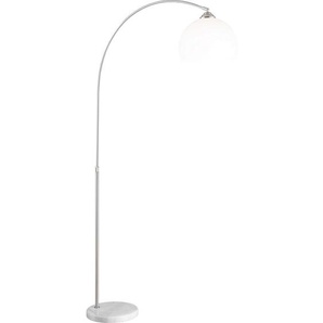 Globo Bogenleuchte Newcastle , Weiß , Kunststoff , 30x196 cm , höhenverstellbar, mit Schalter , Innenbeleuchtung, Stehlampen