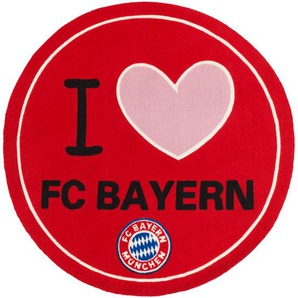 FC-Bayern© - Teppich I Love FC Bayern 100 cm