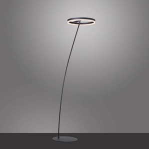 LED Stehlampe PAUL NEUHAUS TITUS Lampen Gr. 1 flammig, Ø 45,5 cm, 1 St., grau (anthrazit) Standleuchte Stehlampe LED Stehlampen dimmbar über Schnurdimmer