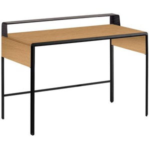 Kave Home - Nadyria Schreibtisch Eichenfurnier und Stahl mit schwarzem Finish 120 x 55 cm