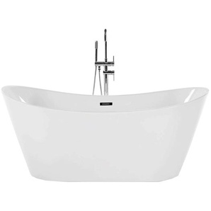 Freistehende Badewanne Weiß Sanitäracryl Oval 150 x 75 cm Modern