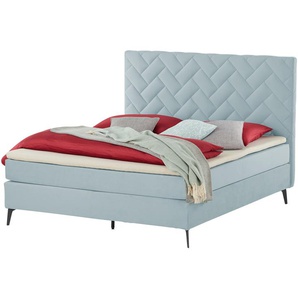 SKAGEN BEDS Boxspringbett  Weave ¦ blau