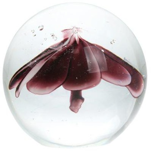 HK living glass flower bal Deko-Objekt - purple - 13,5 x 13,5 x 13,5 cm