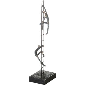 Casablanca by Gilde Dekofigur Skulptur Balance of Power, silber (1 St), Dekoobjekt, Höhe 43 cm, mit Spruchanhänger, Wohnzimmer