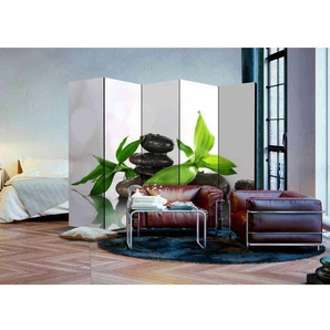 Wohnzimmer Paravent mit Zen Motiv 225 cm breit