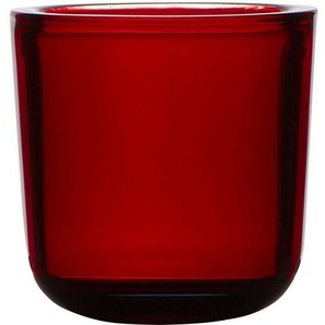 Teelichthalter Cooper 7,5cm Kerzenhalter Windlicht Votiv Gefäß Glas rot