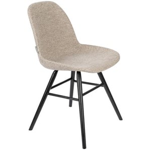 Zuiver Stuhl , Beige , Holz, Metall, Kunststoff, Textil , Esche , massiv , A-Form , 49x81.5x55 cm , Esszimmer, Stühle, Esszimmerstühle