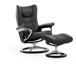 Ruhesessel Wing (M) in Paloma black mit Signature black Gestell