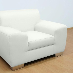 Sessel DOMO COLLECTION Ricardo Gr. Luxus-Kunstleder, B/H/T: 125 cm x 81 cm x 95 cm, weiß (altweiß) Polstersessel Sessel