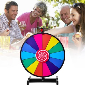 24 Glücksrad Spielzeug Farbe Rad Spiele für Lotteriespiele Wortspiele φ60cm