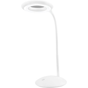 F (A bis G) LED Tischleuchte MAXIMEX Lampen Gr. Ø 14,8 cm Höhe: 50,5 cm, weiß Bürolampe Esszimmerlampe Flurlampe Tageslichtlampe Tischlampe Tageslichtlampen Lampen