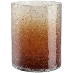 Jette Home Windlicht Craquele - braun - Glas - 12,5 cm - [10.0] | Möbel Kraft