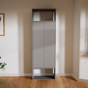 Hochschrank Grau - Moderner Schrank: Türen in Grau - Hochwertige Materialien - 77 x 233 x 34 cm, Selbst zusammenstellen