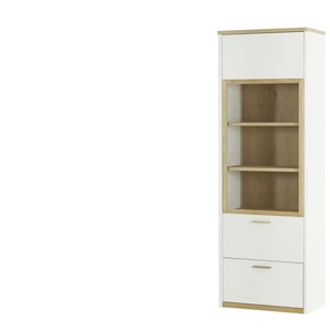Wohnwert Vitrine  Libro Plus - weiß - 76 cm - 219 cm - 41 cm | Möbel Kraft