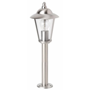 BRILLIANT Lampe Neil Außensockelleuchte 50cm edelstahl | 1x A60, E27, 60W, geeignet für Normallampen (nicht enthalten) | IP-Schutzart: 44 - spritzwassergeschützt