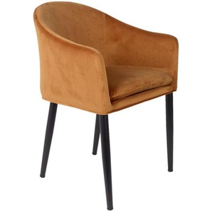 Livetastic Armlehnstuhl , Orange , Textil , A-Form , 57x77x55.5 cm , Bezug abnehmbar , Esszimmer, Stühle, Armlehnenstühle