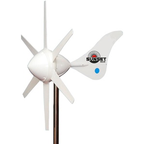 SUNSET Windgenerator WG 914i, 12 V Windgeneratoren zuverlässige Stromlieferung auch bei Sturm weiß Solartechnik