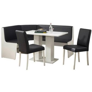 Boxxx Eckbankgruppe , Schwarz, Weiß , Textil , eckig , 169x130 cm , Typenauswahl , Esszimmer, Bänke, Eckbankgruppen
