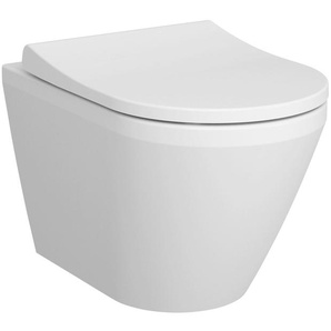 Tiefspül-WC VITRA VitrA Integra WCs weiß WC-Becken ohne Spülrand, inklusive WC-Sitz und Schallschutzset