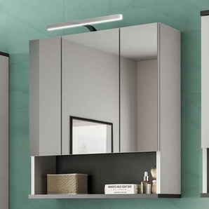 Badspiegelschrank in Anthrazit und Weiss Variante mit LED Beleuchtung