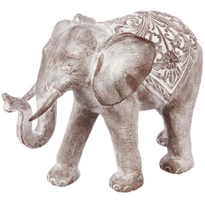 Statue Elefant Jade Gebleichter Effekt, H.30 cm Unisex