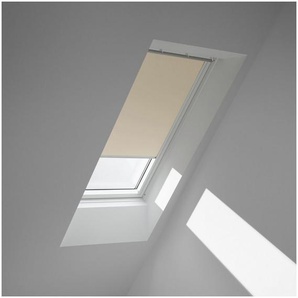 Verdunklungsrollo DKL M06 1085SWL, VELUX, verdunkelnd, in Führungsschienen, VELUX »Pick & Click!«, beige