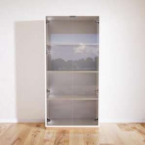 Vitrine Kristallglas klar - Moderne Glasvitrine: Türen in Kristallglas klar - Hochwertige Materialien - 77 x 162 x 34 cm, Selbst zusammenstellen