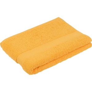 Badetuch GÖZZE New York Handtücher Gr. B/L: 100 cm x 150 cm (1 St.), gelb Handtücher Badetücher moderne Uni-Farben, strukturierte Borte, 100% Baumwolle, in 2 Größen