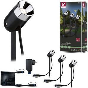 Paulmann LED Gartenstrahler »Outdoor Plug&Shine Starterset Spot Pike«, Plug & Shine, LED fest integriert, Warmweiß, 3000K 24V Anthrazit