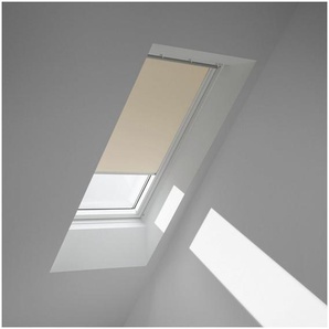 Verdunklungsrollo DKL FK06 1085SWL, VELUX, verdunkelnd, in Führungsschienen, VELUX »Pick & Click!«, beige